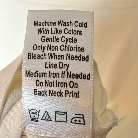 Coldwater Creek Top XL Short Sleeve Cream Supima Cotton Boat Neck Pullover NWT - Picture 6 of 9